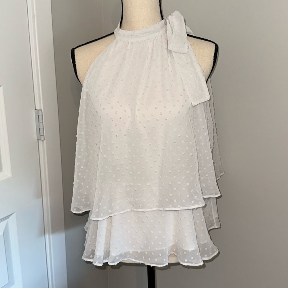 White Textured Blouse Express